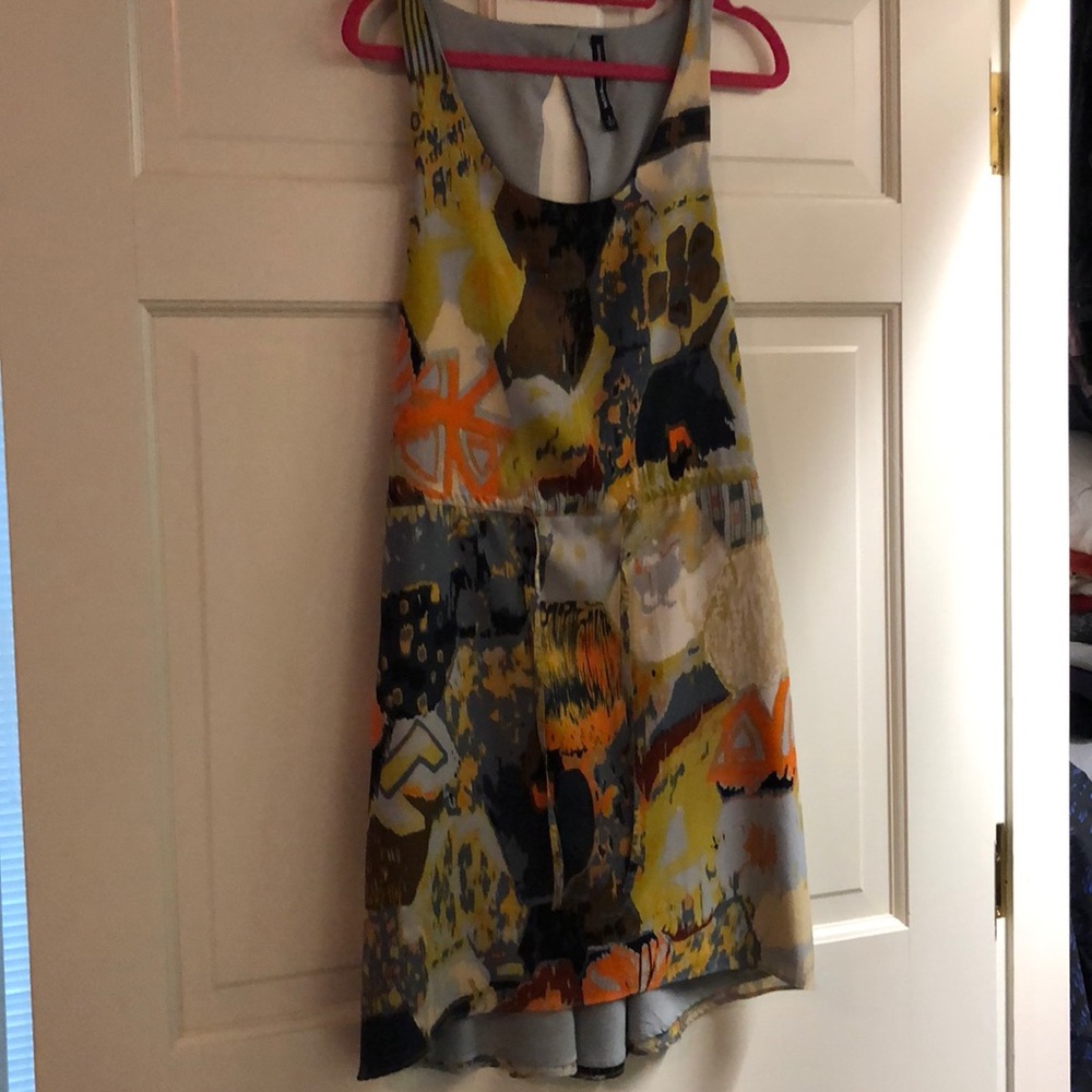 Open back tie waste dress.